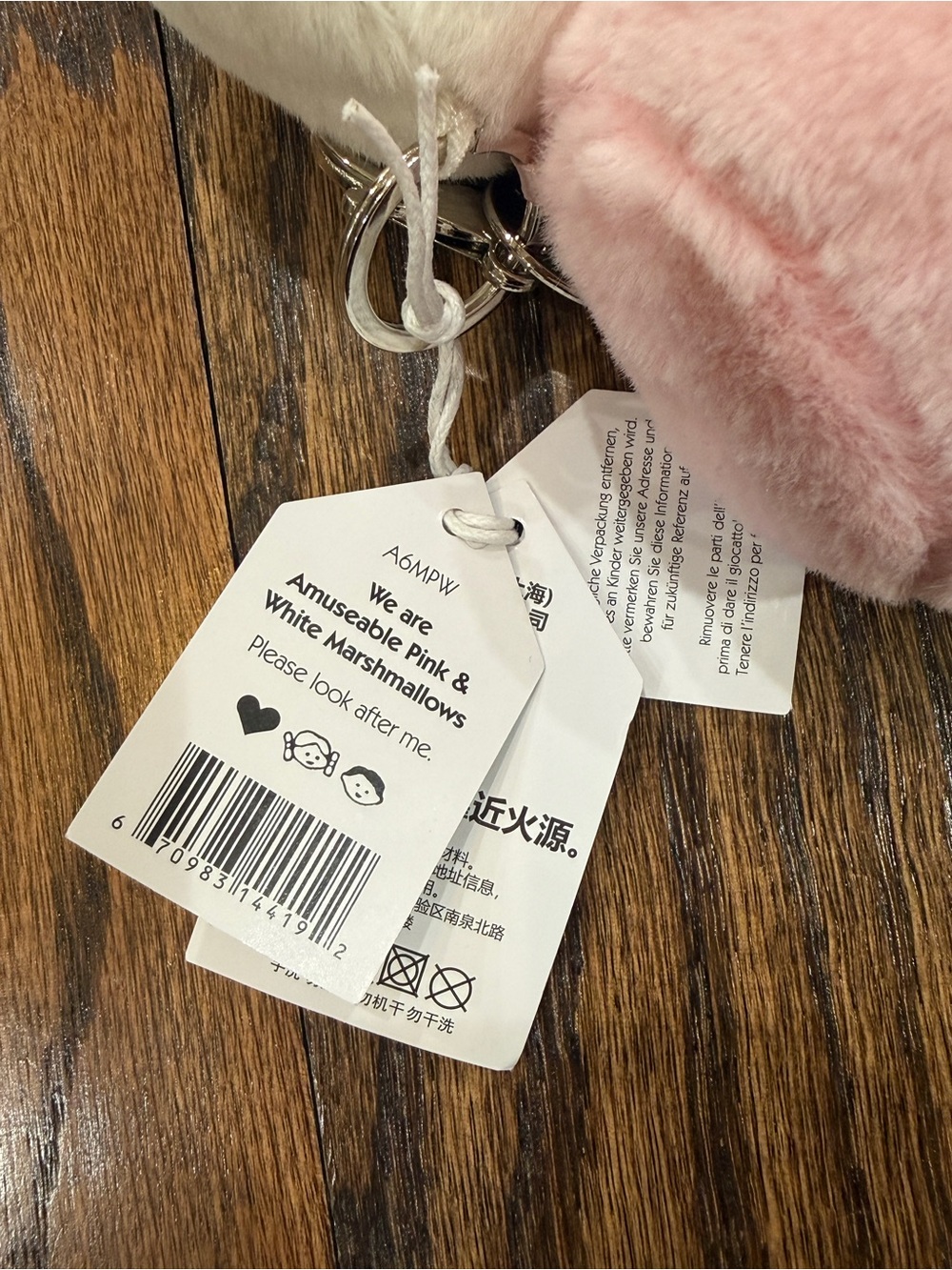 Jellycat Amuseable Marshmallows bag charm keychain - Picture 6 of 6
